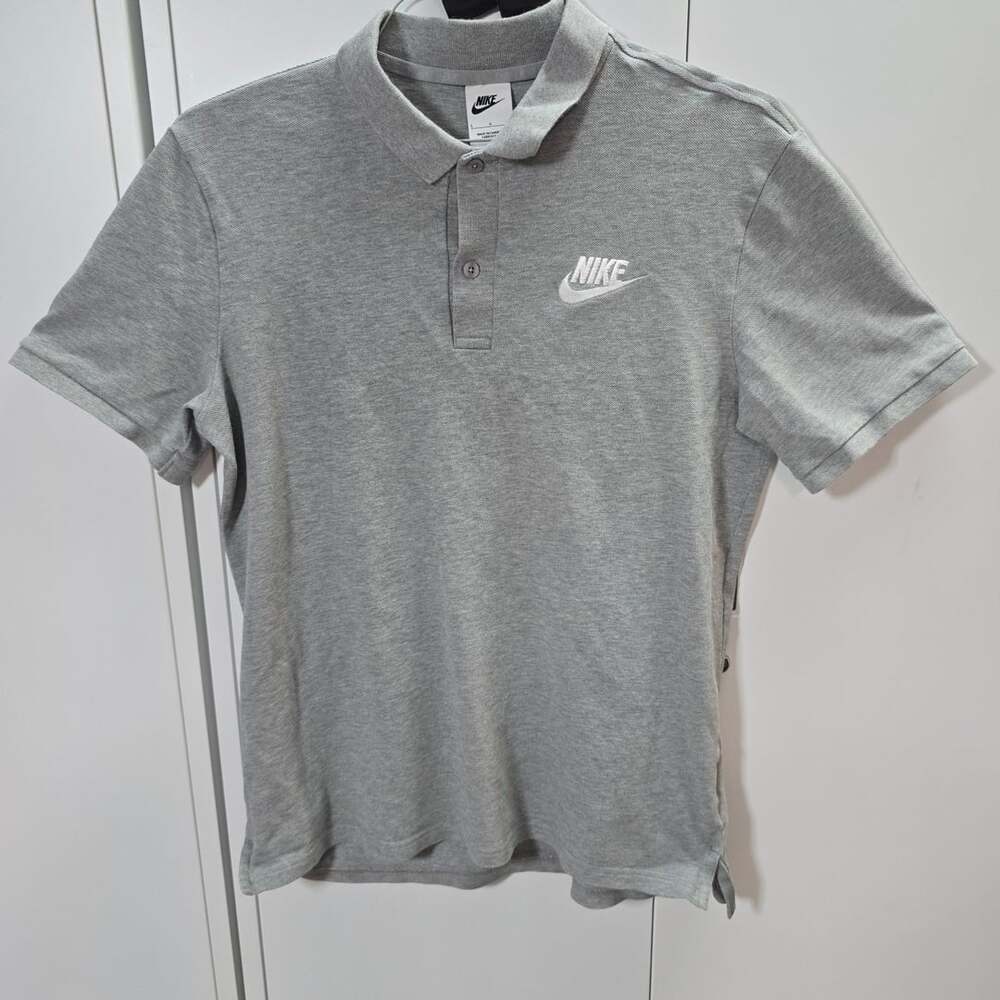 Nike Polo Shirt Size L Gray